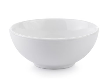 Beyaz arka planda beyaz kase