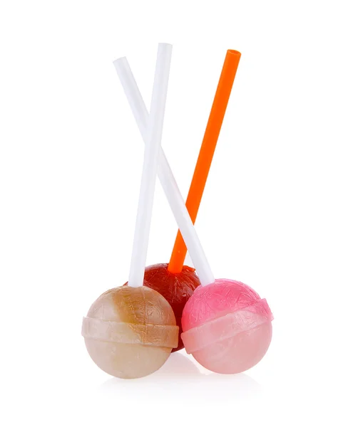Beyaz arkaplanda izole edilmiş lolipop şekeri — Stok fotoğraf