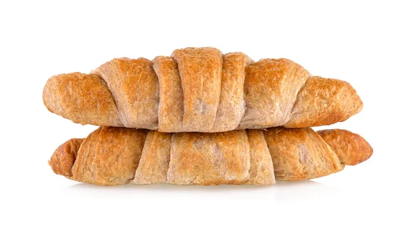 Croissant auf weißem Hintergrund — Stockfoto