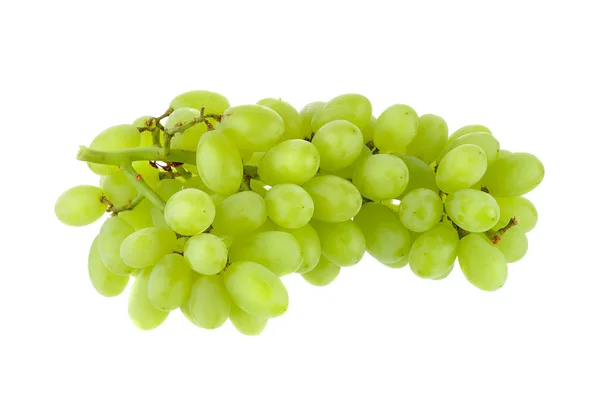 Verse groene druiven. geïsoleerd op wit — Stockfoto