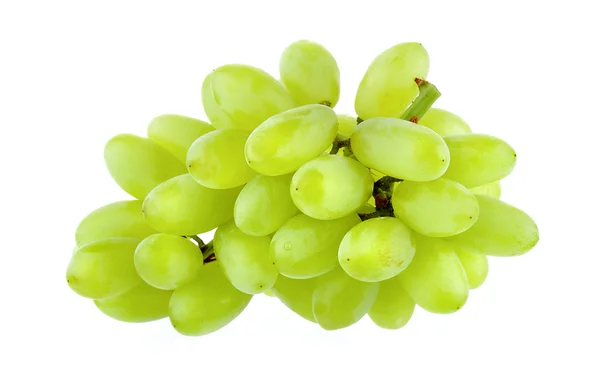 Uvas verdes frescas. Aislado sobre blanco —  Fotos de Stock