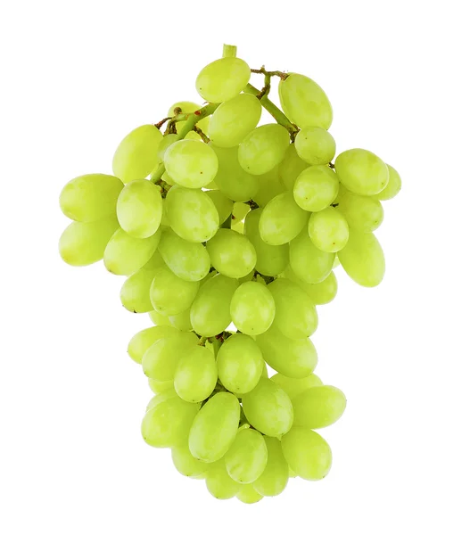 Fresh green grapes Isolated on white background — Stock Photo, Image