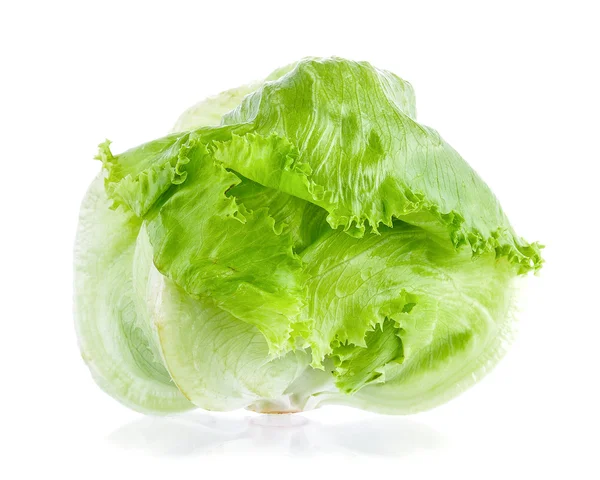 Свіжий зелений салат на білому тлі — стокове фото
