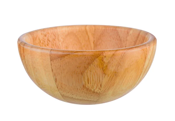 Woodbowl isolado no fundo branco — Fotografia de Stock