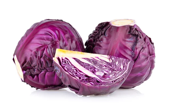 Purple cabbage isolated on white background — Stock Photo, Image