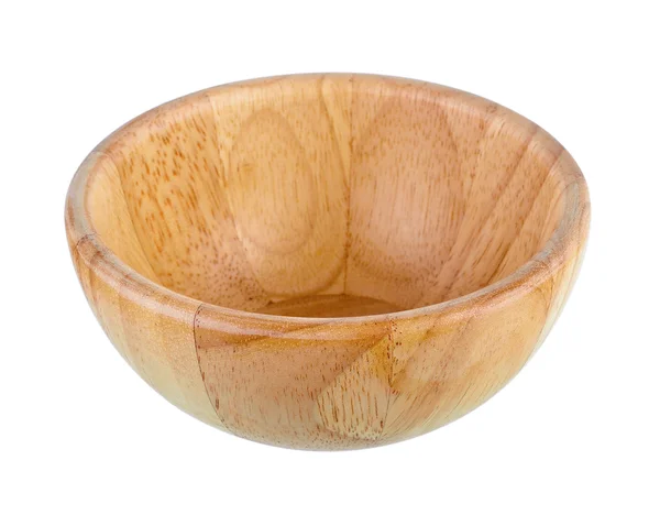 Woodbowl isolado no fundo branco — Fotografia de Stock