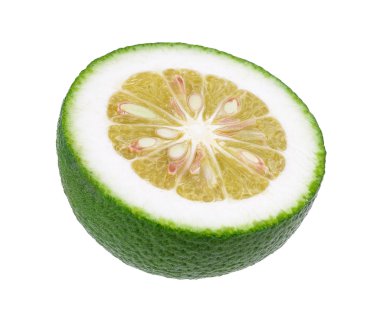 Beyaz arka plan üzerinde izole tatlı Portakal dilim