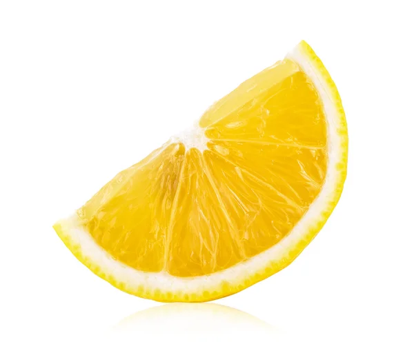 Lemon slice isolated on white background — Stock Photo, Image