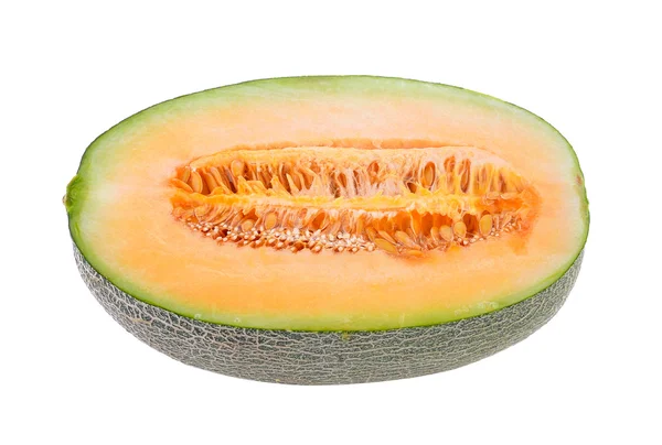 Rodajas de melón aisladas sobre fondo blanco — Foto de Stock