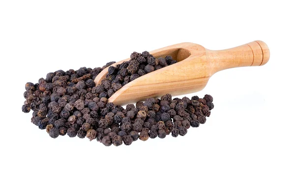 Peppercorn in scoop isolated on white background — Stock Photo, Image