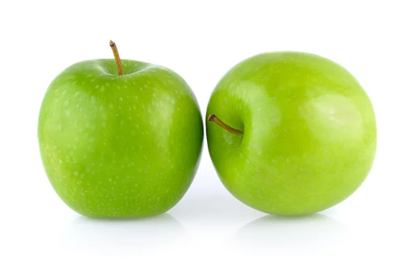 Taze Yeşil Elma Beyaz Arkaplanda İzole Edildi — Stok fotoğraf