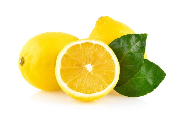 Ripe lemon isolated on white background — Stock Photo, Image