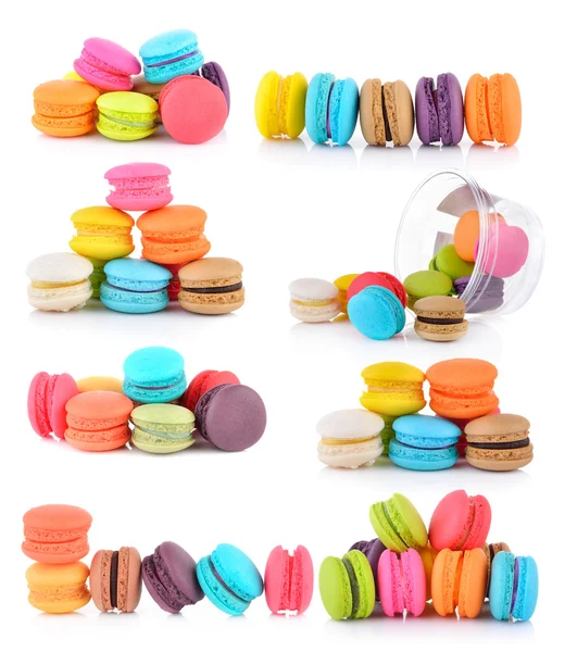 Set of macaroons on white background — Stock Photo, Image