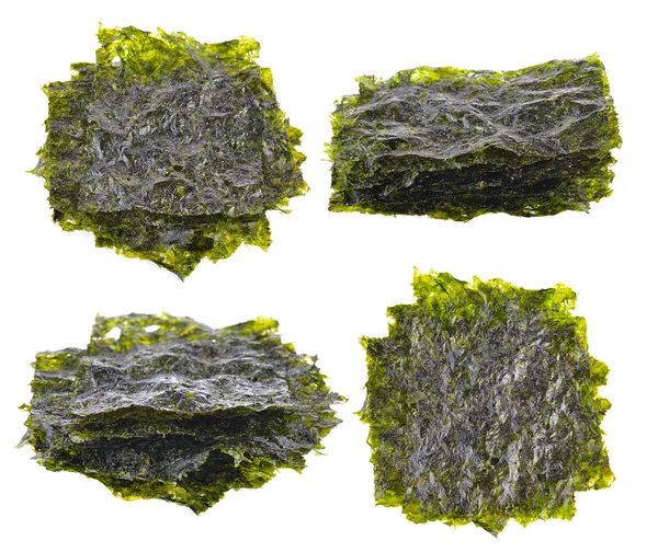 Fried seaweed on white background — Stock Photo, Image