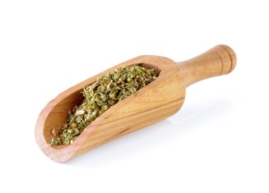 Beyaz arka plan üzerinde Kepçe kekik