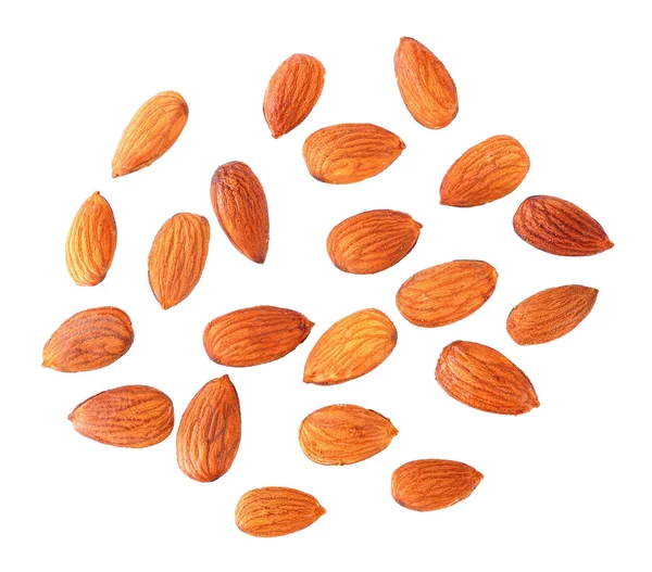 Almonds isolated on white background — Stock Photo, Image