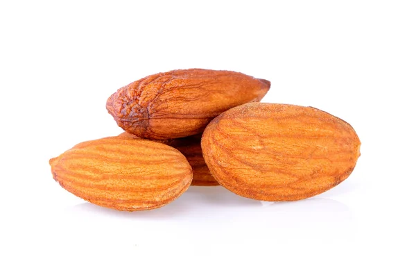 Almonds isolated on white background — Stock Photo, Image