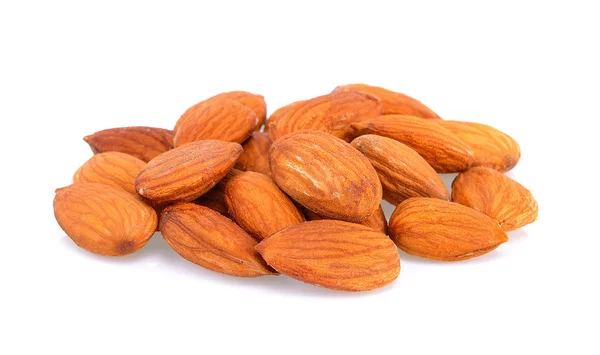 Almonds isolated on white background — Stock Photo, Image