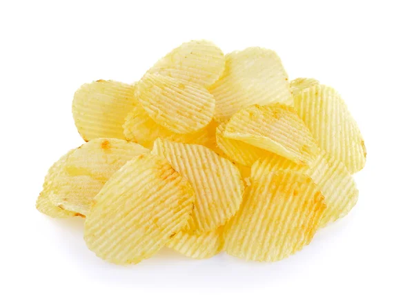 Potatis chips isolerad på vit bakgrund — Stockfoto