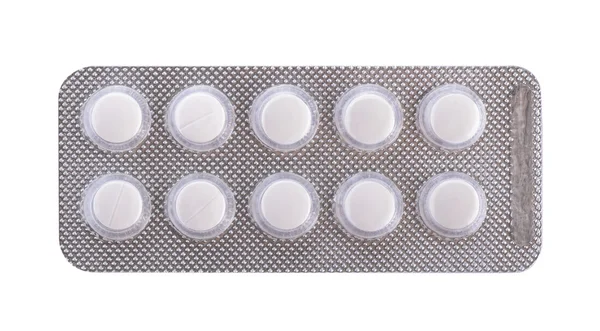 Confezioni blister argento raccolta pillole — Foto Stock