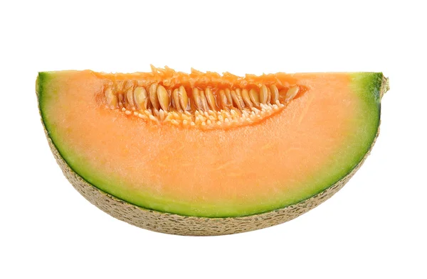 Melon cantaloup isolé sur fond blanc — Photo