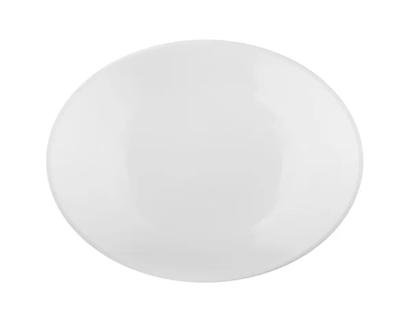 Placa blanca aislada sobre fondo blanco — Foto de Stock