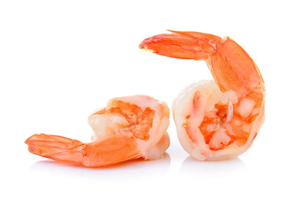 Shrimps on white background — Stock Photo, Image