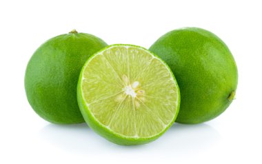 Beyaz arkaplanda kireç