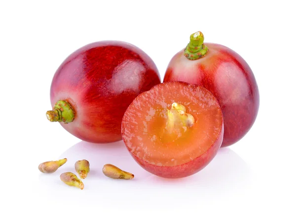 Red grape on white background — Stock Photo, Image