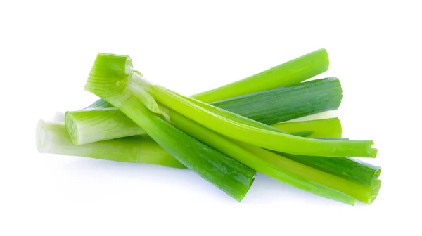 Green onion slice on white background — Stock Photo, Image
