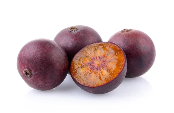 Flacourtia fruit on white background — Stock Photo, Image