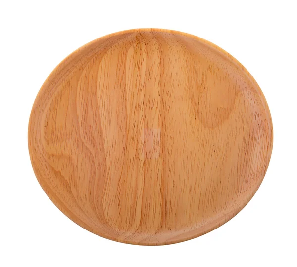 Wood plate  on white background — Stock Photo, Image