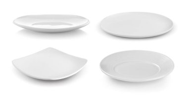 beyaz arkaplanda izole edilmiş beyaz plaka