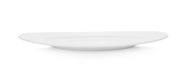 beyaz arkaplanda izole edilmiş beyaz plaka