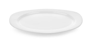 beyaz arkaplanda izole edilmiş beyaz plaka