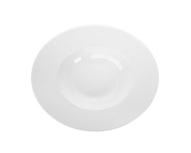 Beyaz arka planda plaka. en üstteki görünüm