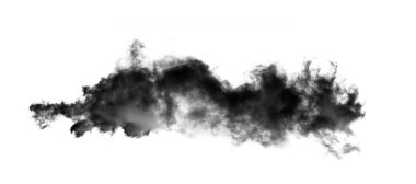 Beyaz zemin üzerinde siyah bulutlar izole