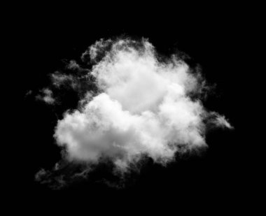Siyah arkaplanda izole bulutlar