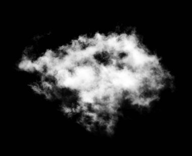 Siyah arkaplanda izole bulutlar