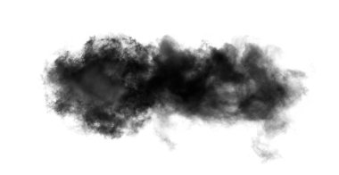 duman beyaz arkaplanda izole edildi