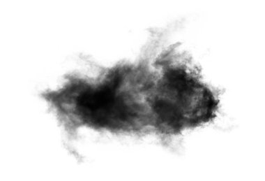 duman beyaz arkaplanda izole edildi