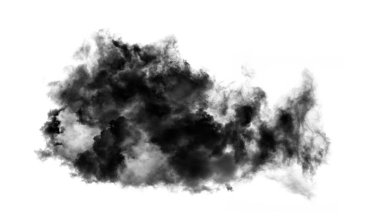 duman beyaz arkaplanda izole edildi