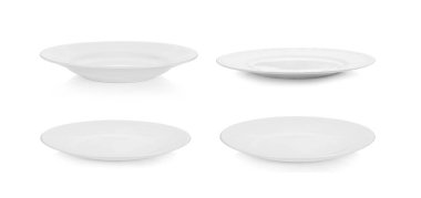 Boş plaka beyaz arkaplanda izole edildi