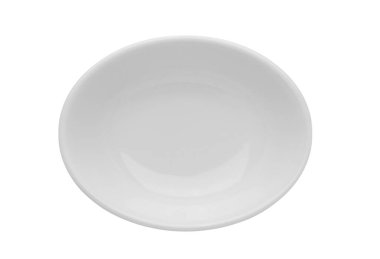 Beyaz arka planda izole edilmiş beyaz kase