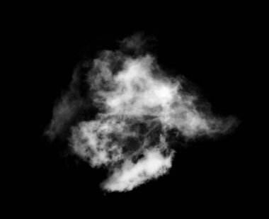 Siyah arkaplanda izole bulutlar