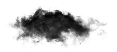 Beyaz arkaplanda siyah bulut