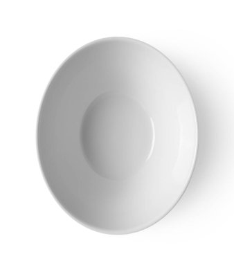 Beyaz kase beyaz arkaplan görünümünde izole