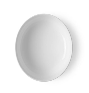 Beyaz arka planda izole edilmiş beyaz kase