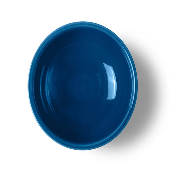 蓝色碗 白色背景隔离 — 图库照片