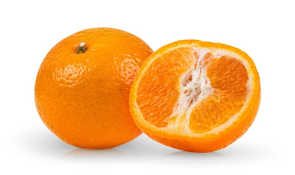 Tangerin Eller Klementin Isolerad Vit Bakgrund — Stockfoto